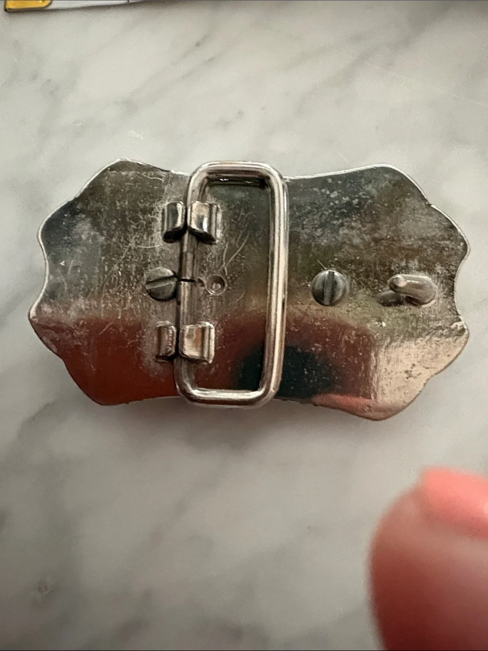 Turquoise Stone Western Silver-Tone Hair Barrette - Unbranded
